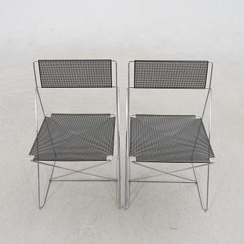 Niels Jørgen Haugesen, chairs, 1 pair, "X-Line", Hybodan, Denmark.