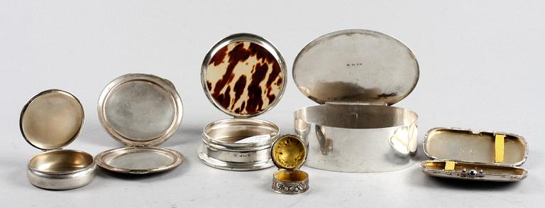 DOSOR, 6 st, silver, 1900-tal, tot vikt 444 g.