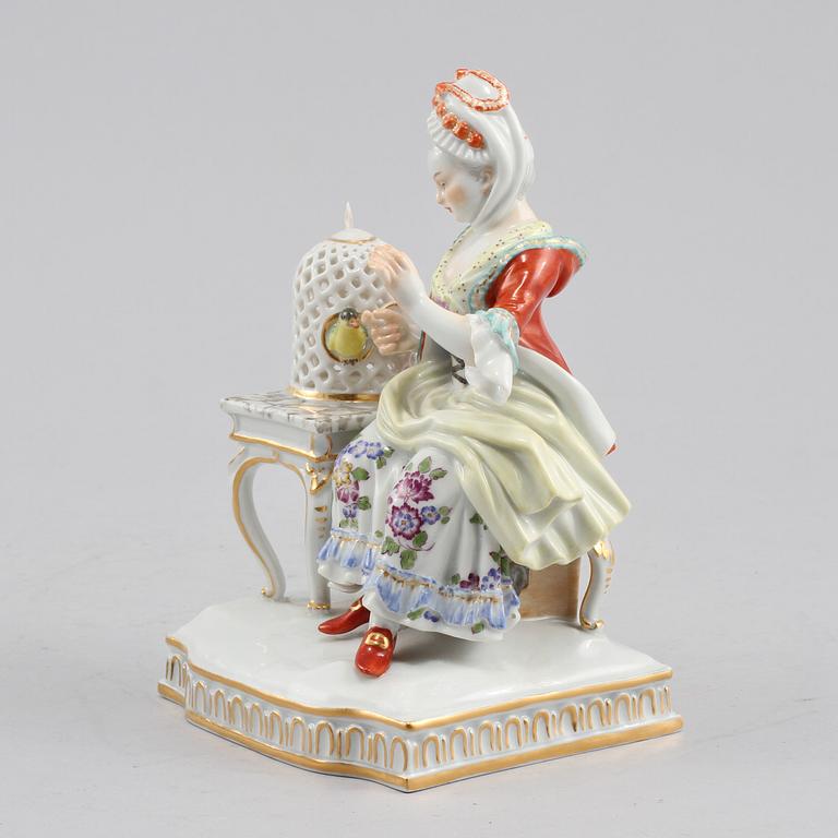 FIGURIN, porslin, Meissen, 1900-talets andra hälft.