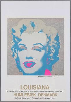 Andy Warhol · UTSTÄLLNINGSAFFISCH, Andy Warhol, signerad.