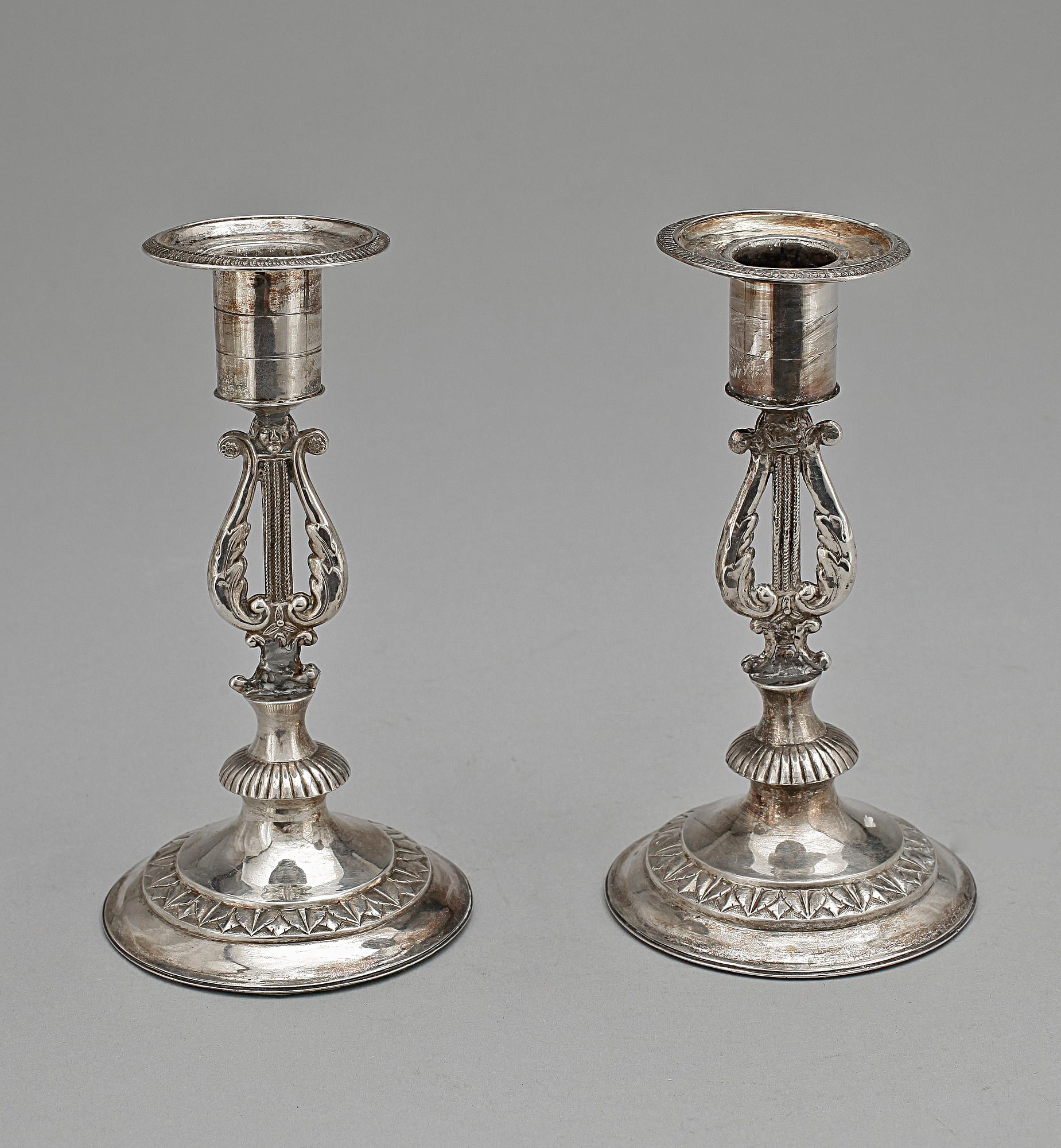 PARTI SILVER, 6 delar, bla HF Ljungkvist, Uppsala 1836. Totalvikt 518 gr.