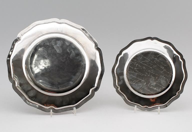 FAT, 2 st, silver, K. Andersson, Stockholm 1911/1920. Vikt ca 548 gram.
