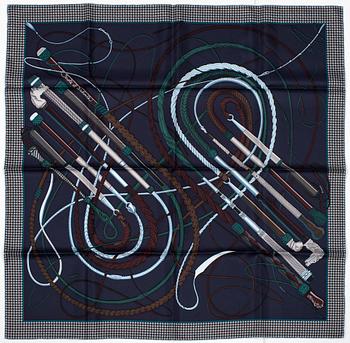 HERMÈS, scarf, 'Fouets et Badines'.