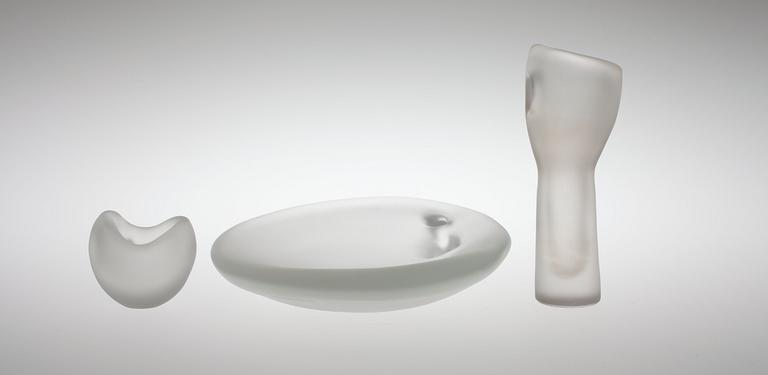 Timo Sarpaneva, GLASSKULPTURER, 3 ST.