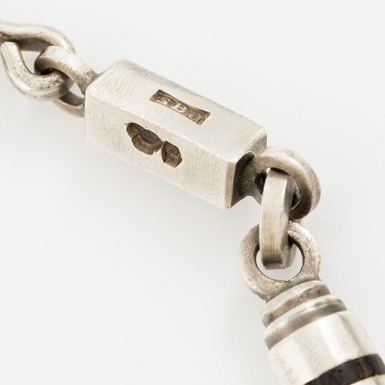 Smyckesset, örhängen, collier, silver.