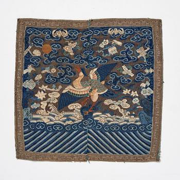 Ämbetsmannainsignia, ett par, kesi. Qingdynastin, 1800-tal.