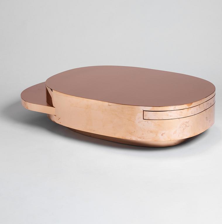 Gabriella Crespi, a low table "Elisse", from the series "New Bronze Age", Gallery Rita Fancsaly, Milan 2015, nr 2 in an edition of 9.