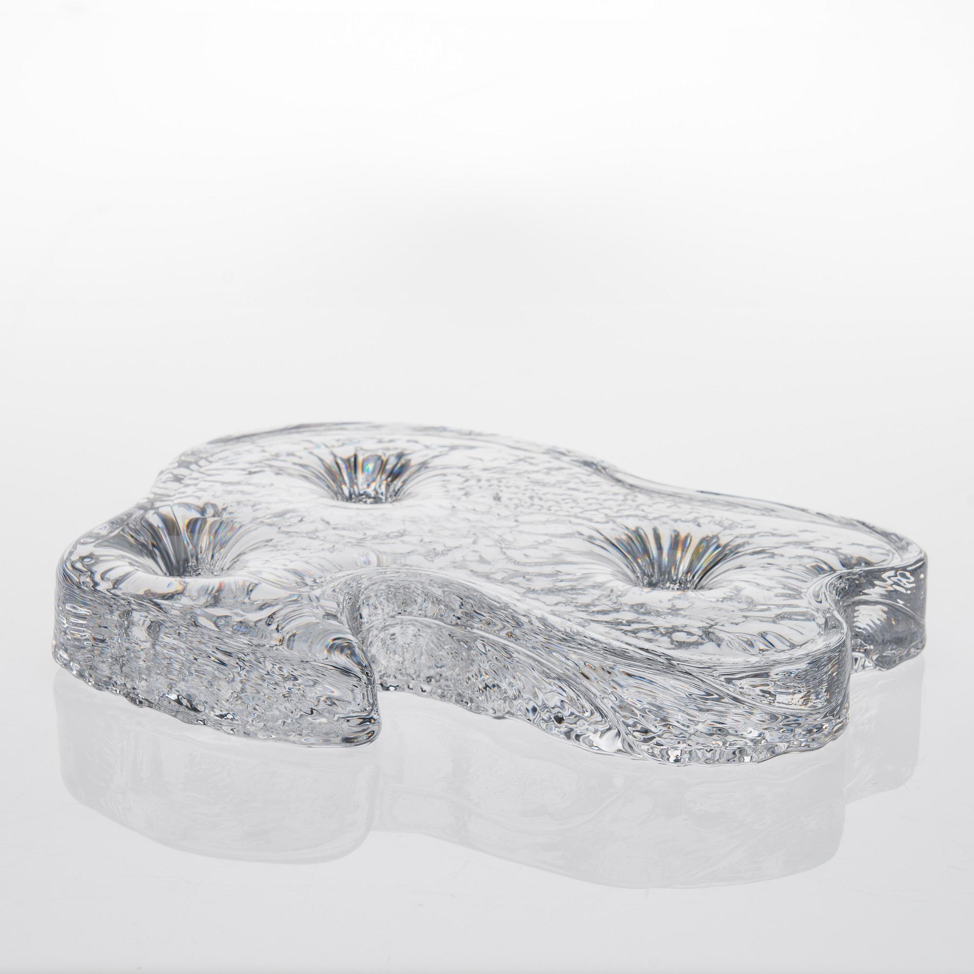 NANNY STILL, GLASSKULPTUR. Jääkausi. Sign. Nanny Still, Riihimäen Lasi Oy.