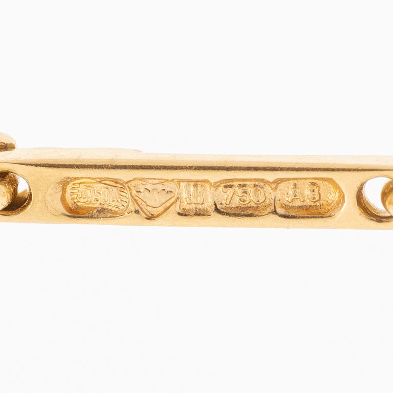 Björn Weckström, Necklace, 18K gold with an octagonal-cut diamond, for Lapponia. Finland, 1978.