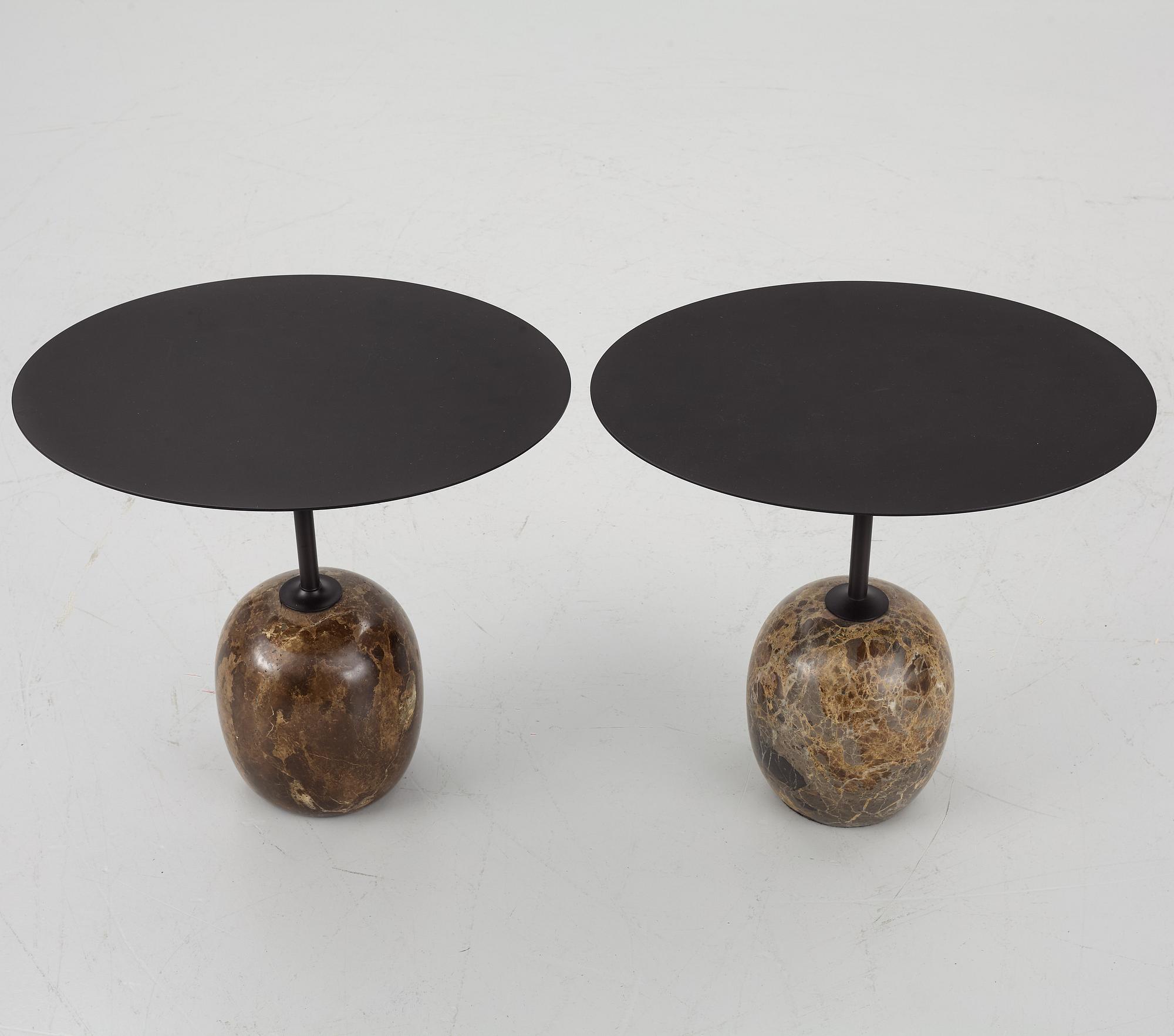 Luca Nichetto, a pair of 'Lato LN8' sidetables, &tradition.