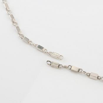 Wiwen Nilsson, 3 sterling silver rod chains, Lund 1945 and 1951.