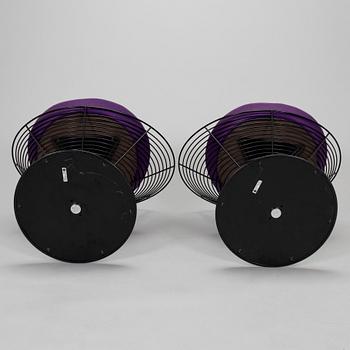 Verner Panton, fåtöljer ett par, "Wire Cone Chair", Fritz Hansen, Danmark 1988.