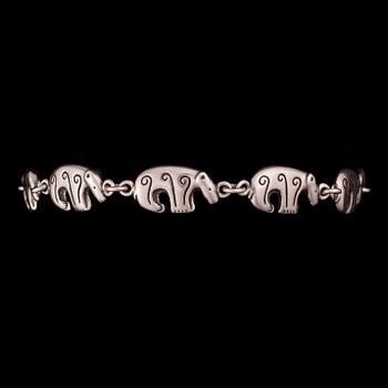 HALSSMYCKE, ARMBAND samt ÖRHÄNGEN, "Björn" sterlingsilver, Kalevala Koru, 1900-talets slut.