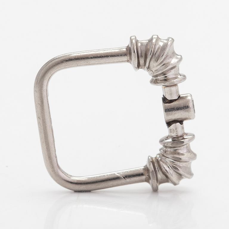 Björn Weckström, ring "Pompidou", platina och diamant ca 0.10 ct. Lapponia 1981.