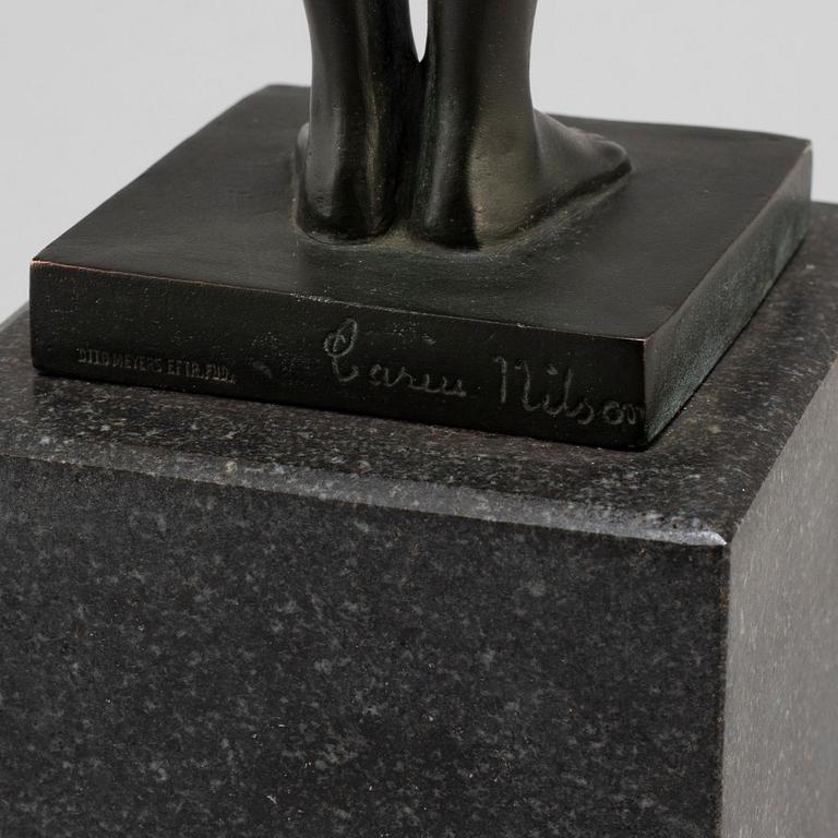 CARIN NILSON, Sculpture, bronze. Signed and with foundry mark. H: 39 cm.