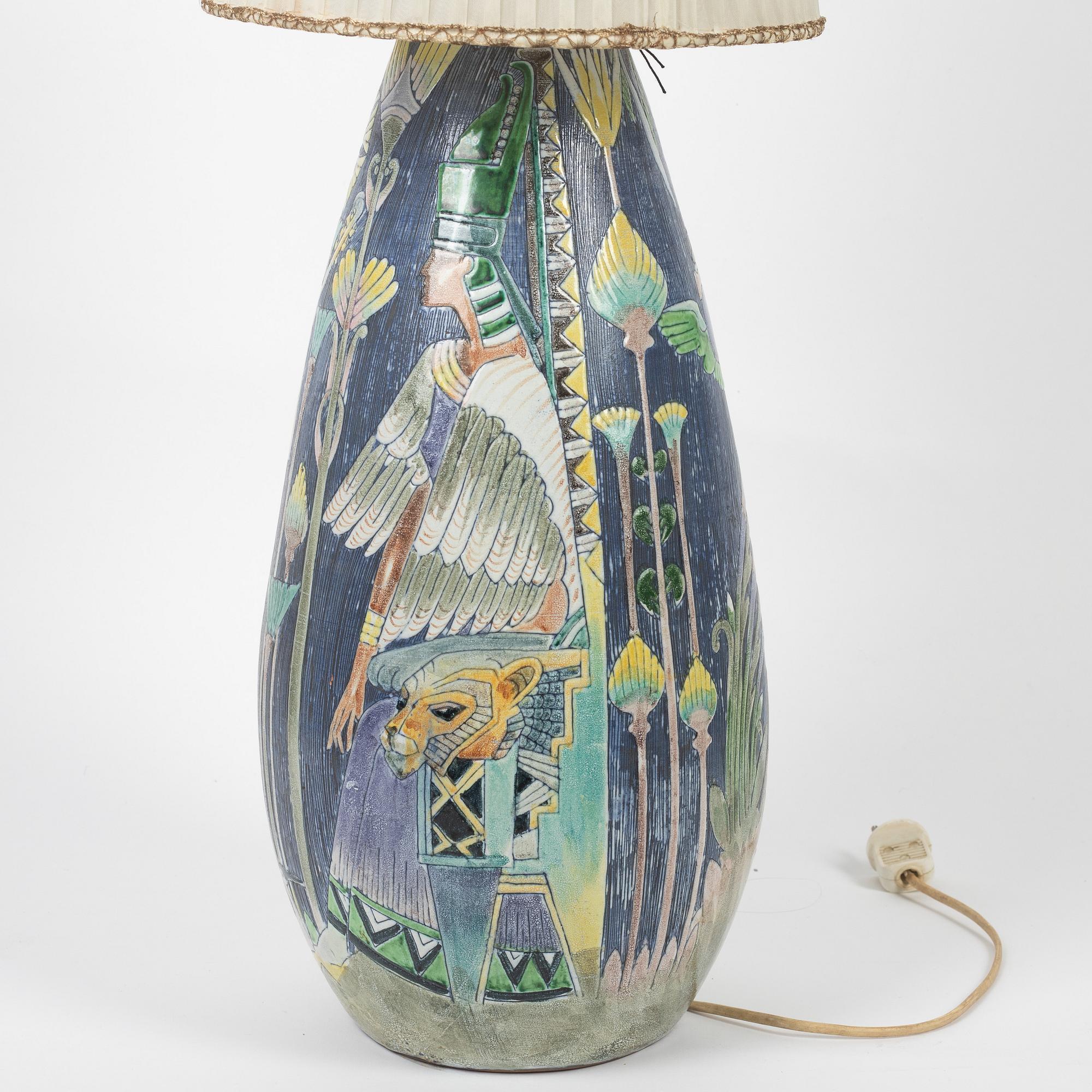 Marian Zawadzki, a floor light, Tilgmans Keramik, dated 1956.