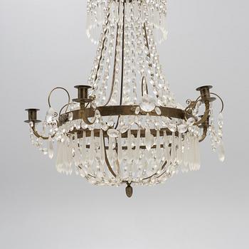 A Empire style chandelier, early 20th Century.