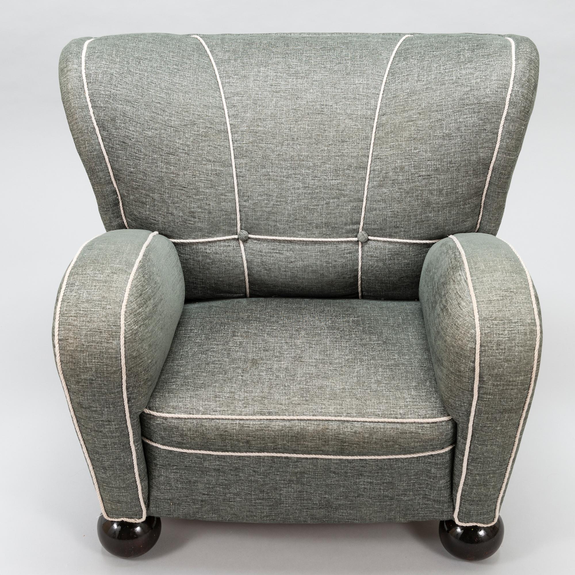 MÄRTA BLOMSTEDT, fåtölj, Aulanko-modellen. Formgiven 1939.