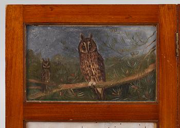 A folding screen, late 19th century.