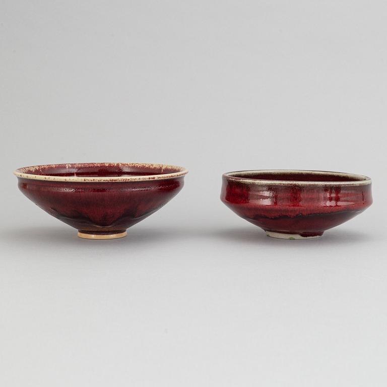 Henning Nilsson, Sven Hofverberg, Höganäs and others, 3 vases and 3 bowls, Sweden, second half of 20th century,