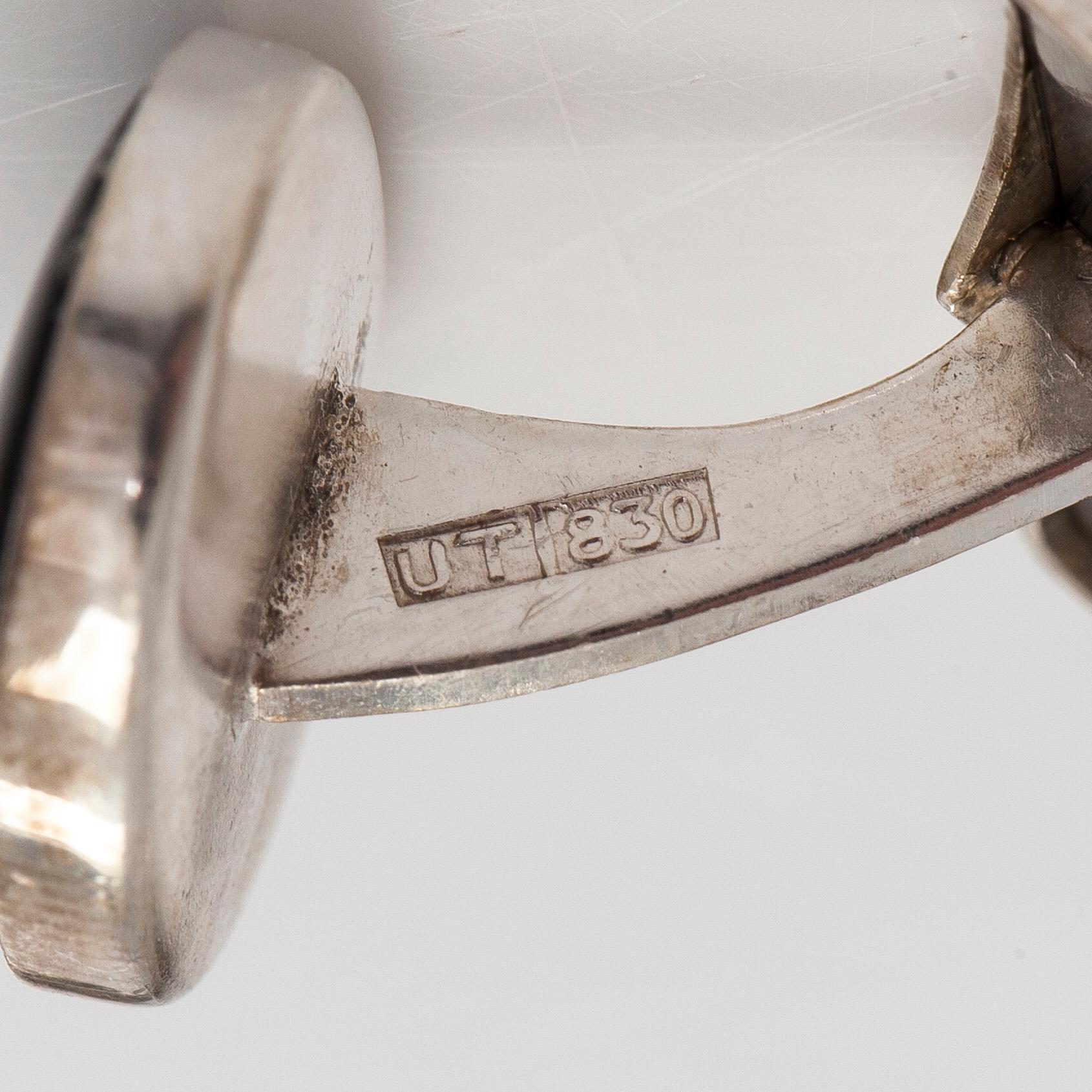 Cufflinks, 5 pairs, spectrolite, silver, Finland.