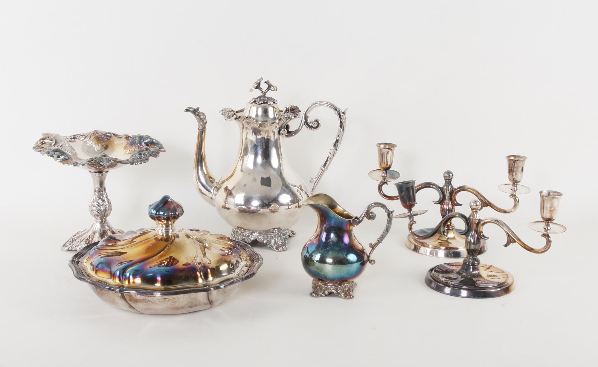 PARTI NYSILVER, ca 14 delar.