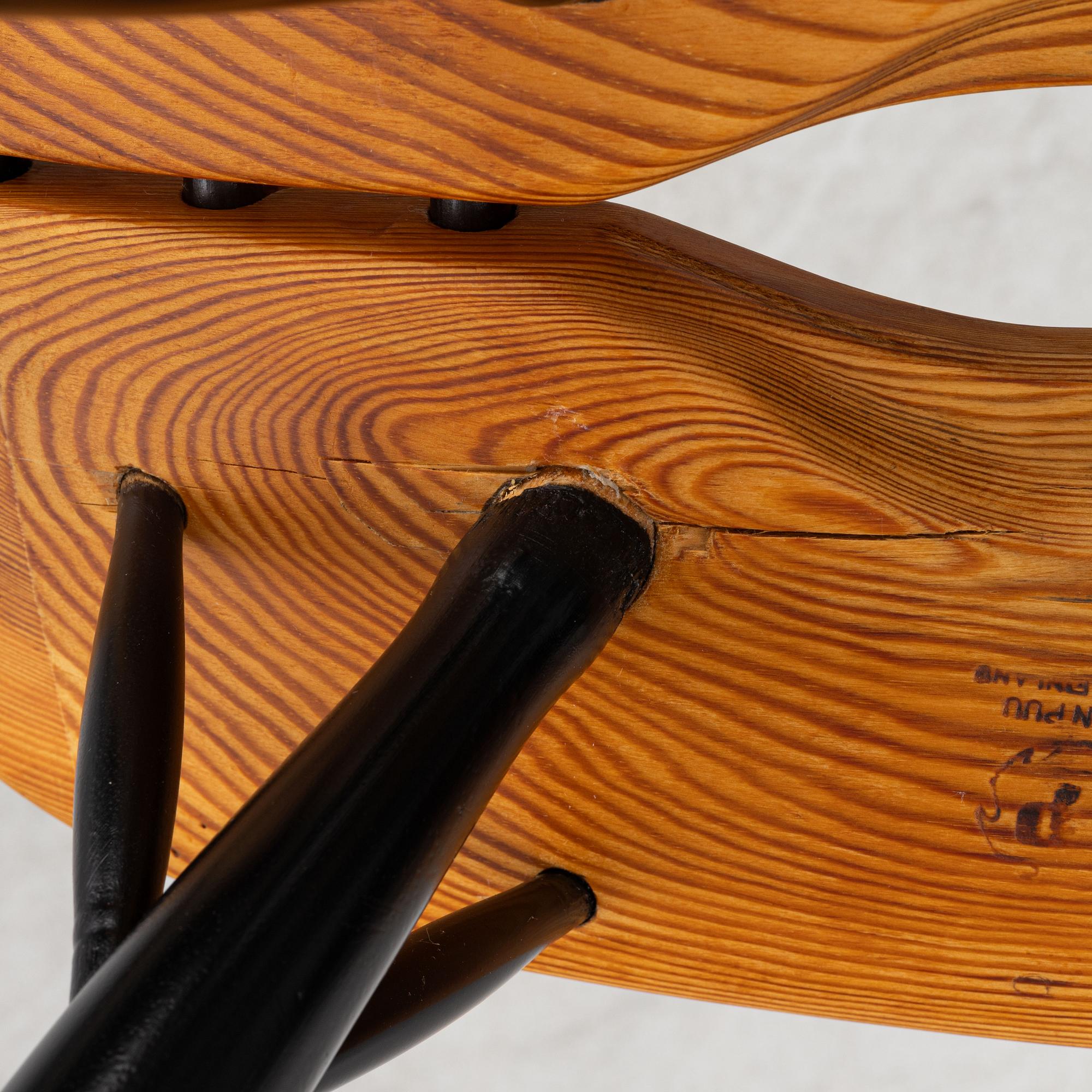 Ilmari Tapiovaara, a 'Pirkka' stool from Laukaan Puu, Finland, 1960's.
