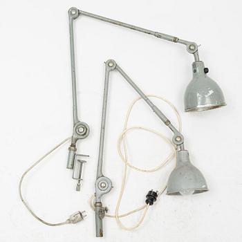 Industrilampor, ett par, PeFeGe, 1900-talets mitt.