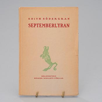 EDITH SÖDERGRAN, 4 volumes, first edition, Holger Schildts förlag, Helsinki.