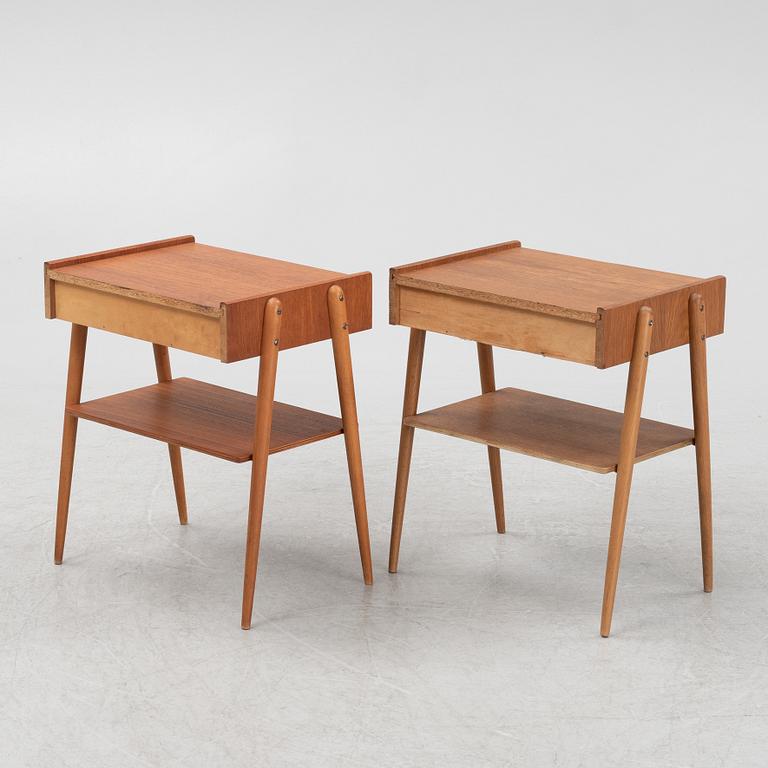 Sängbord, ett par, Carlström & Co, 1960-tal.