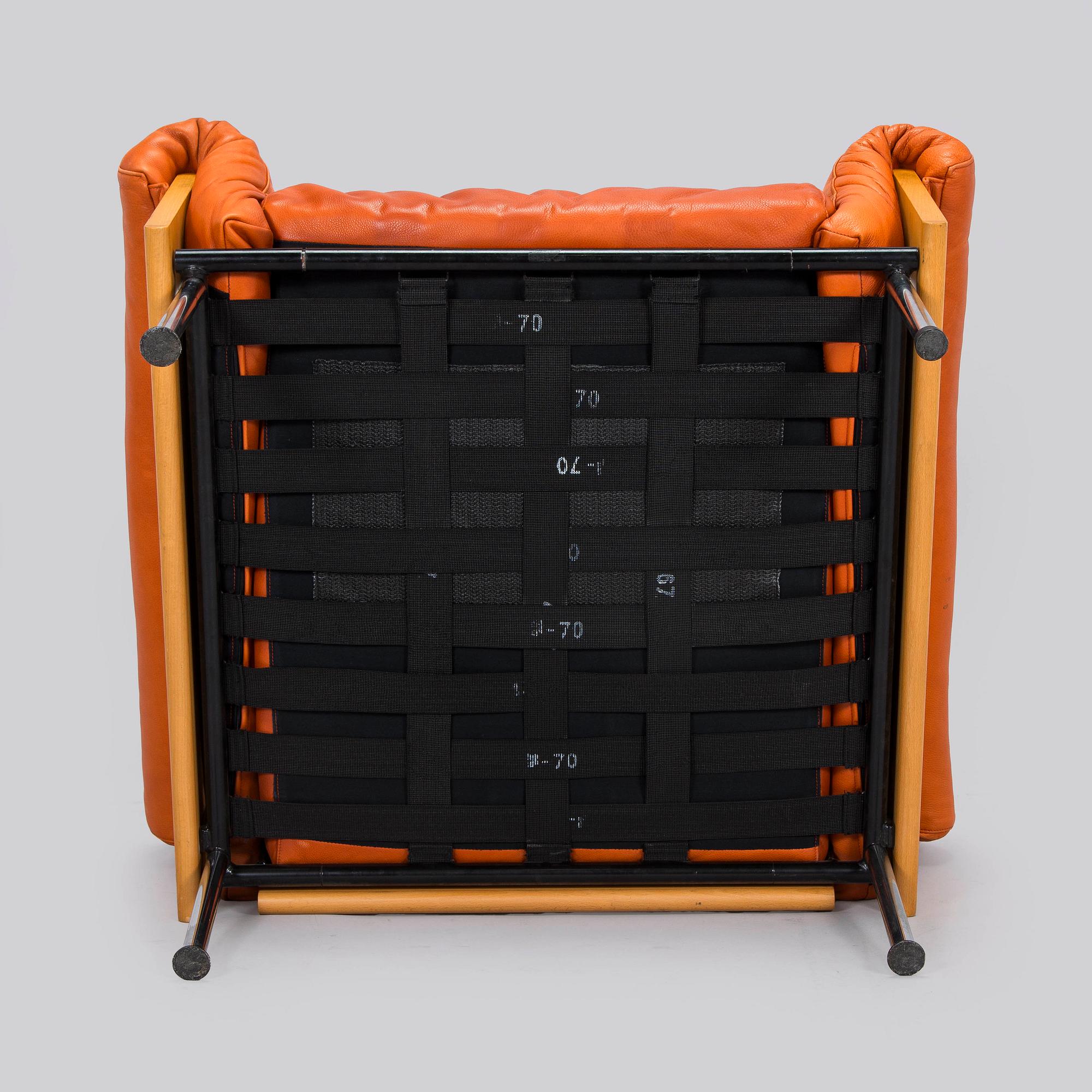 Yrjö Kukkapuro, sohva ja nojatuoli "Ateljee" tilaustyö, Haimi, 1970-luvun loppu.