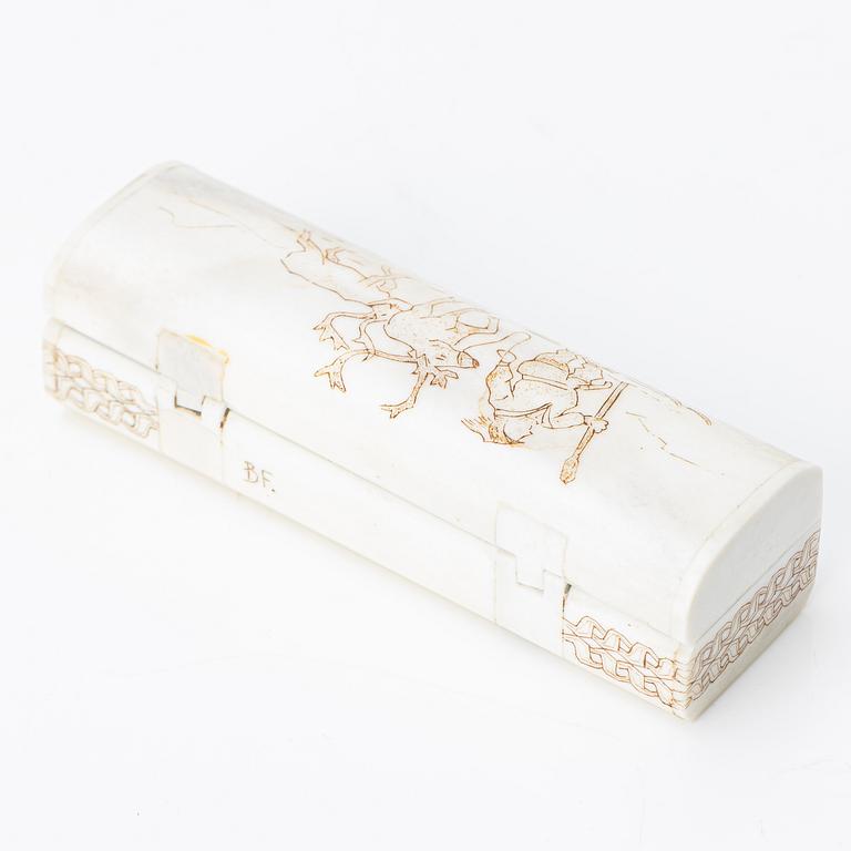 Bertil Fällman jewellery knife in box, signed, 1990s.