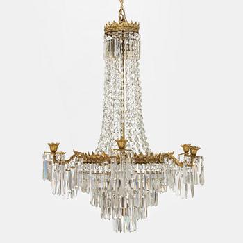 Ljuskrona, oscariansk, omkring år 1900.