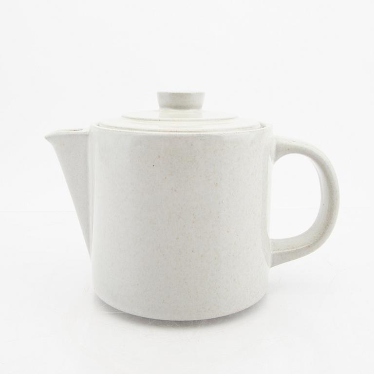 Signe Persson-Melin, a nine pcs "Härd" stoneware tea service 1970s from Höganäs.