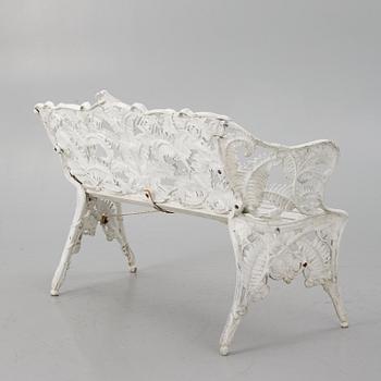 A garden sofa, Melins Metallgjuteri, Anderstorp, later part of the 20th century.