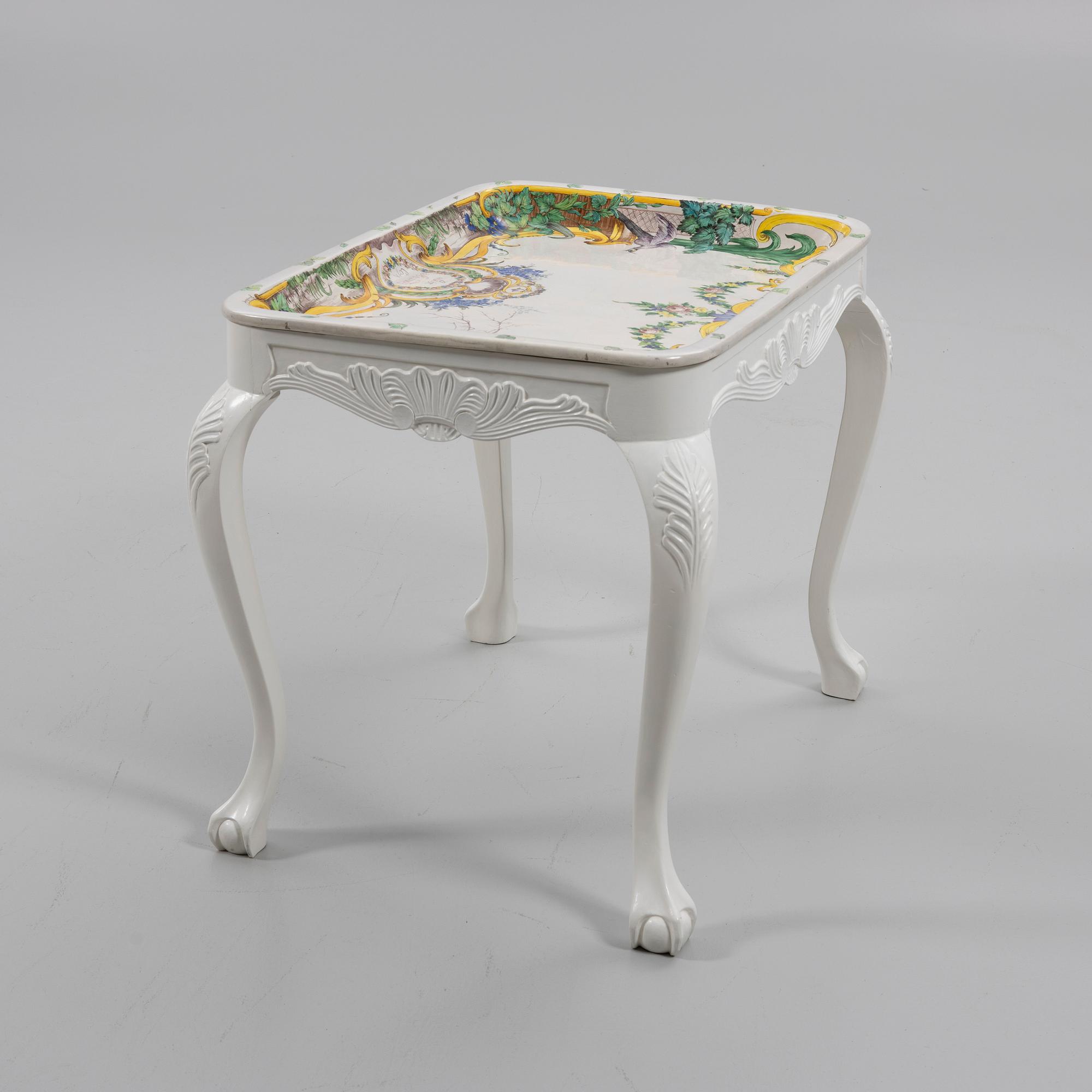 Brick table, faience, after Rörstrand, 1929.