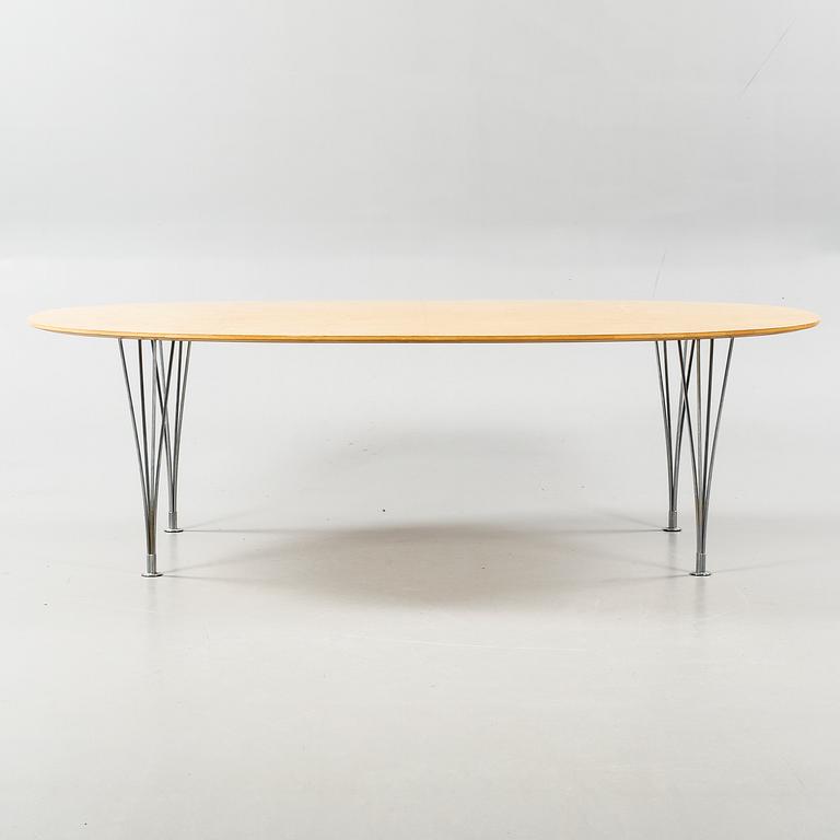 Dining table named "Superellips", designed by Piet Hein and Bruno Mathsson for Bruno Mathsson International.