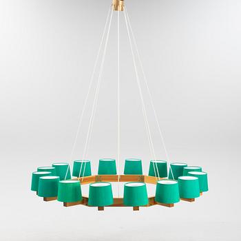 A pine 16-light chandelier, Luxus, Vittsjö.