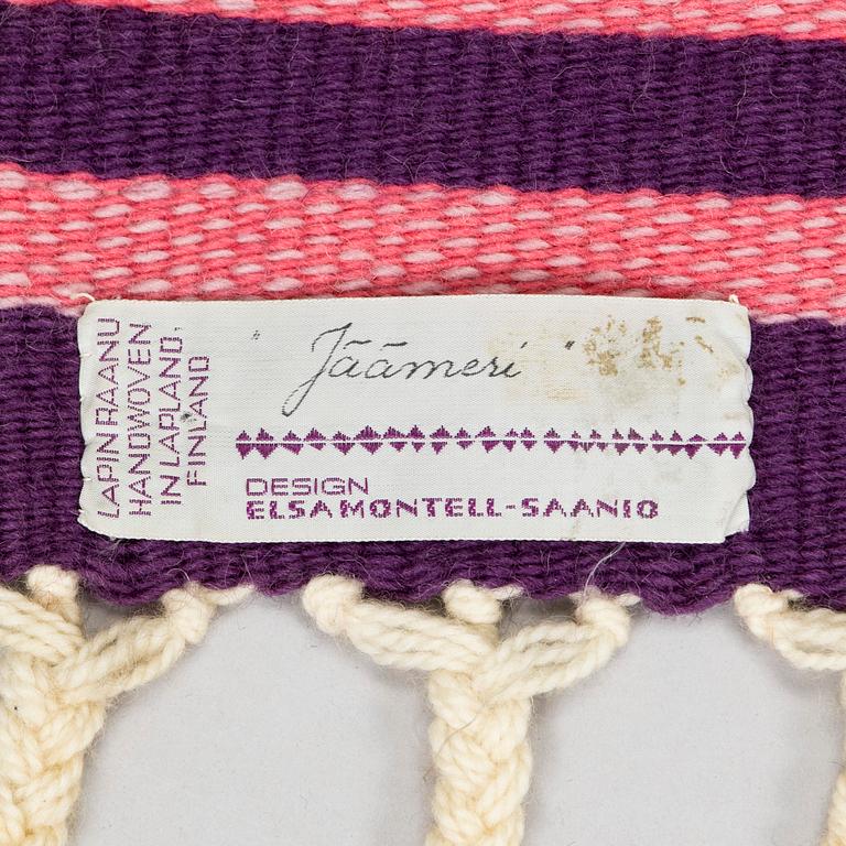 Elsa Montell-Saanio, raanu / seinätekstiili, "Jäämeri". Suomi. Noin 170 x 115 cm.