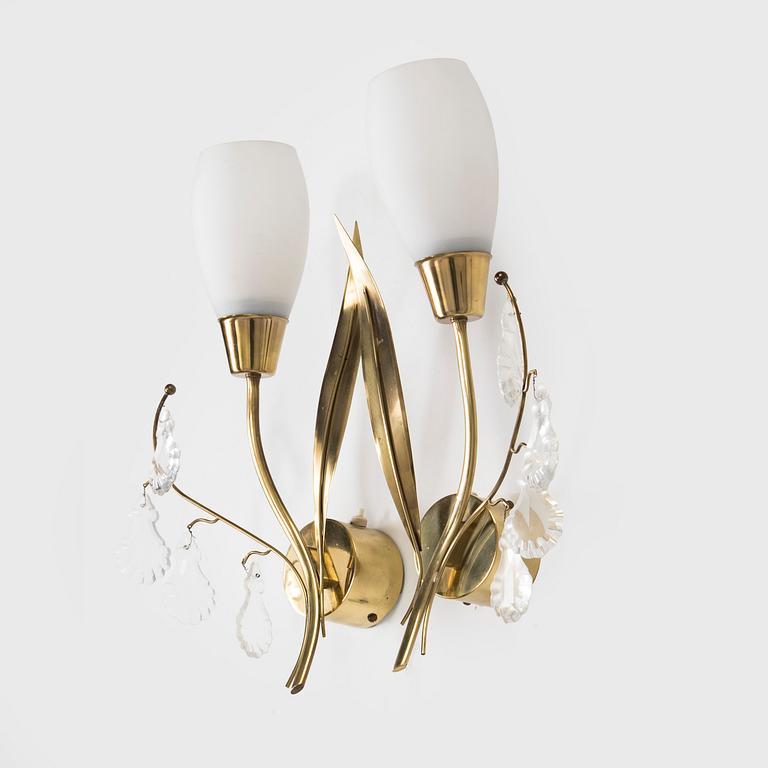 Maria Lindeman, vägglampor, ett par, 1900-talets mitt.