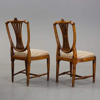 STOLAR, ett par, gustavianska, 1700-tal.