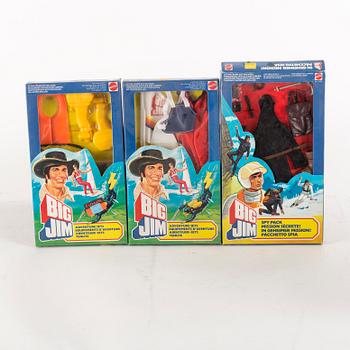BIG JIM, 13 stycken adventure sets i förpackning, Mattel, 1980-tal.