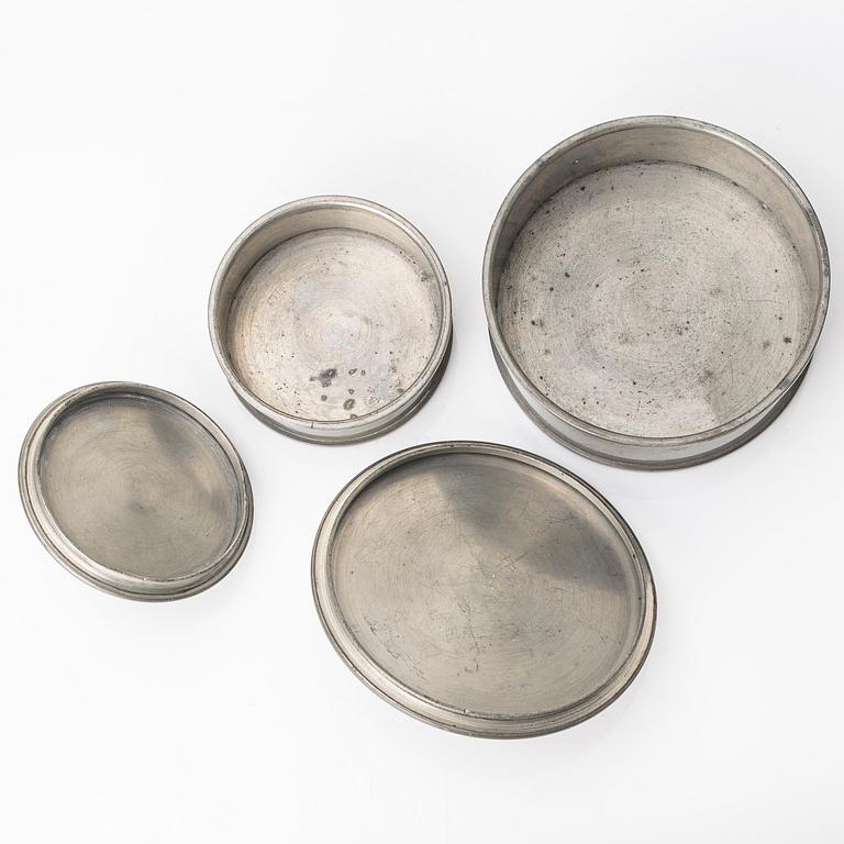Jars with lids, 2 pcs, Firma Svenskt Tenn, Stockholm, Sweden, 1932.