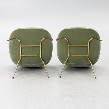 GamFratesi, a pair of 'Beetle Lounge Chairs', Gubi, Denmark.