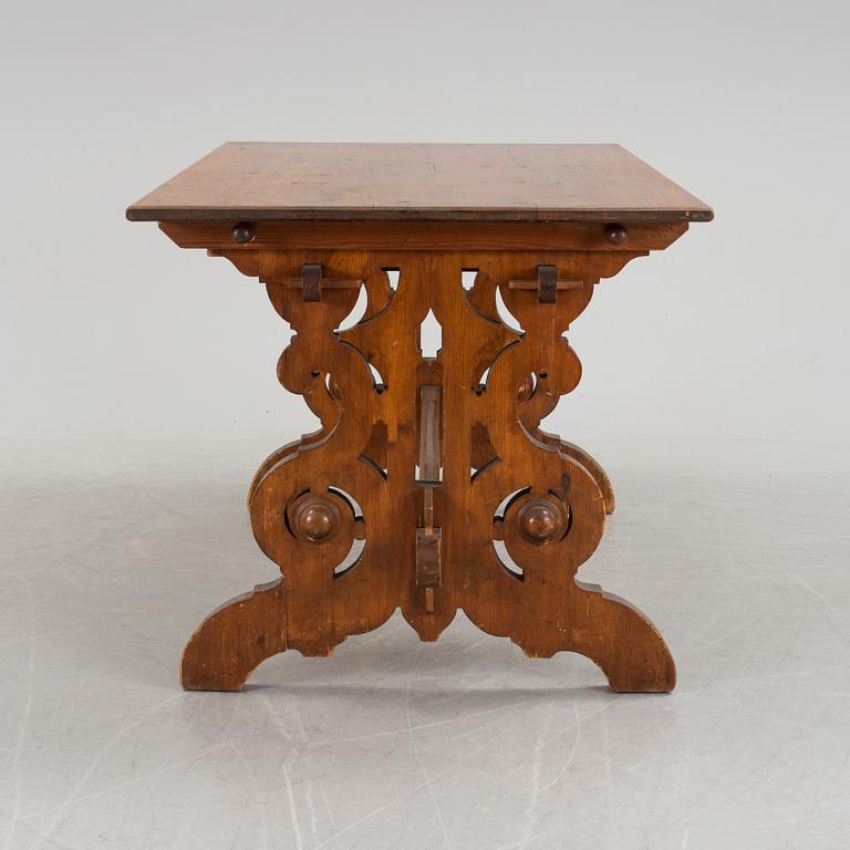 A Swedish late 19th century pine wood table.