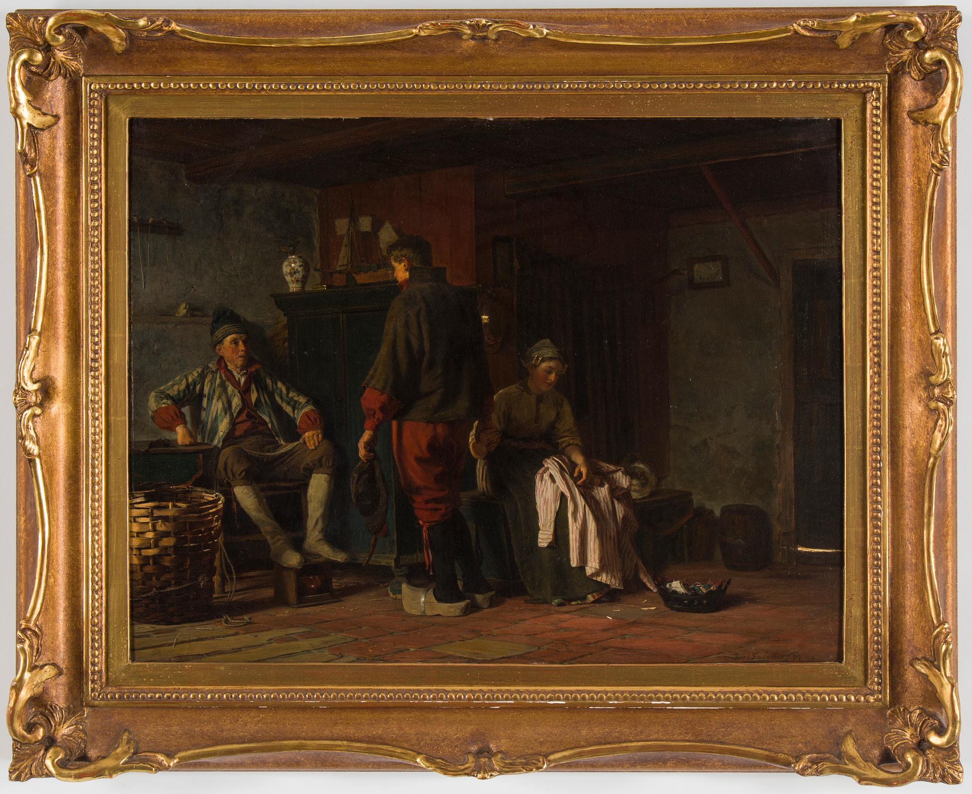 FERDINAND FAGERLIN, oil on canvas, signed Ferd. Fagerlin DF (Düsseldorf) and dated -79.