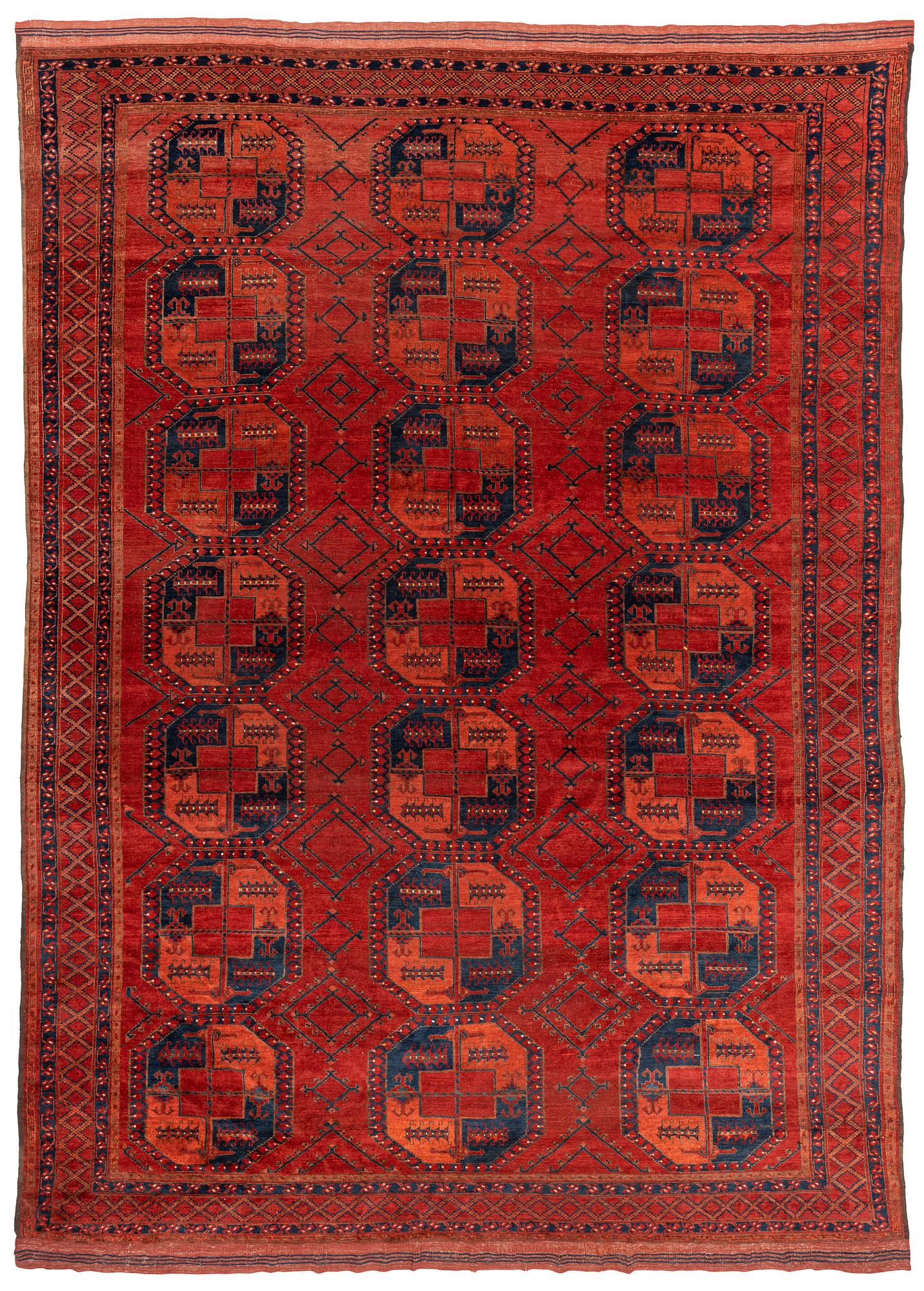 An antique Ersari carpet, northern Afghanistan, ca 479 x 342 cm.
