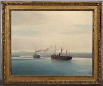 Ivan Constantinovich Aivazovsky, "CAPTURING OF THE TURKISH SHIP MERSINA".