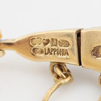 BJÖRN WECKSTRÖM, necklace "Spring dew", bracelet and ring "Diamond pond", 18K gold with eight-cut diamonds.