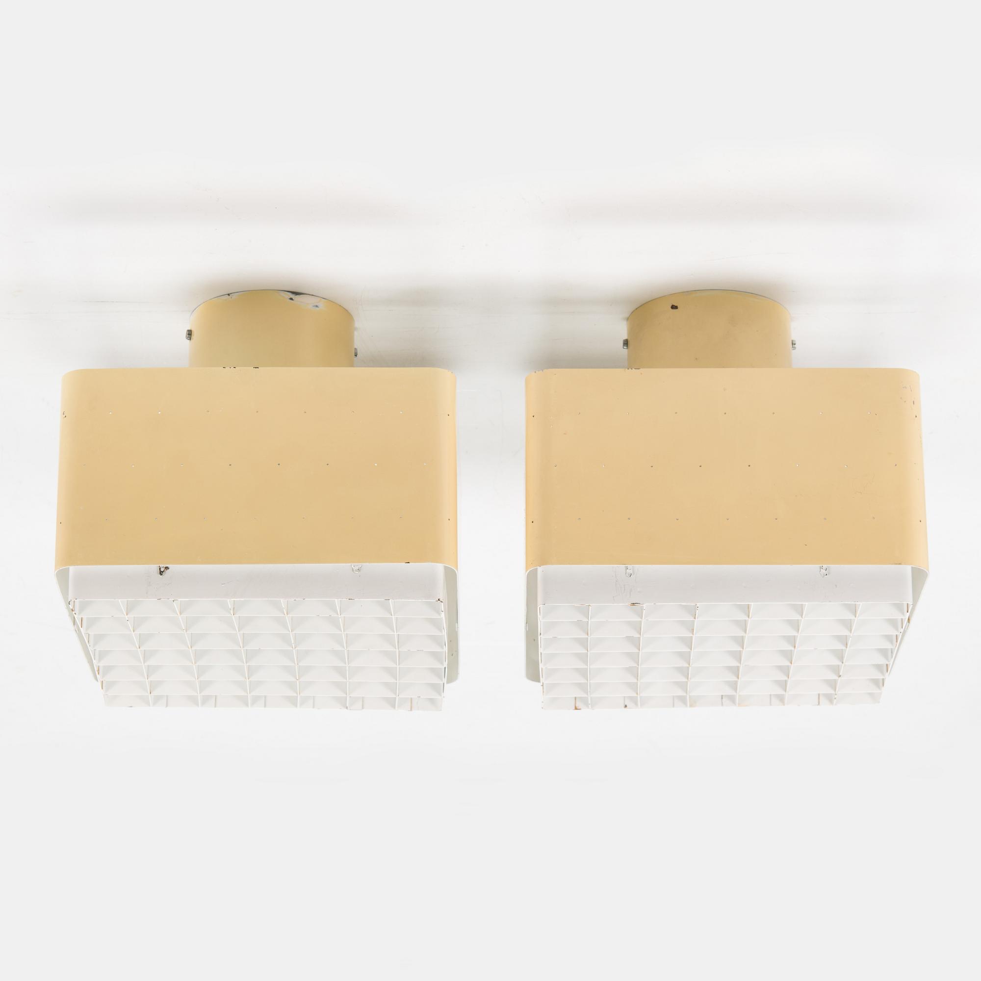 A pair of ceiling lights, model AA59 Itsu, mid 20th century.